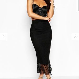 Boohoo mesh skirt